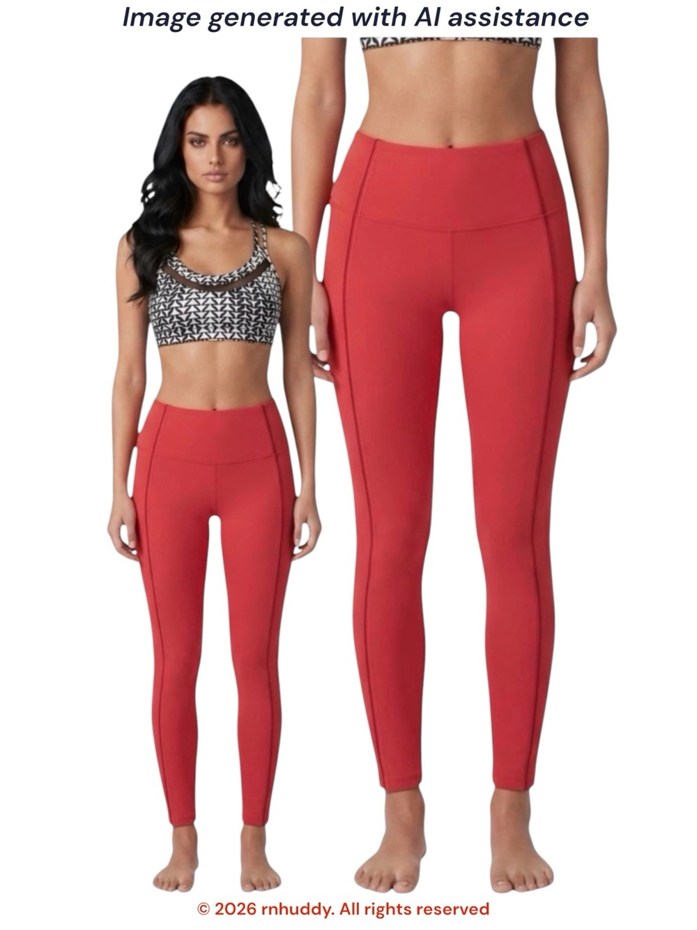 Abercrombie & Fitch YPB XS Short red black leggings